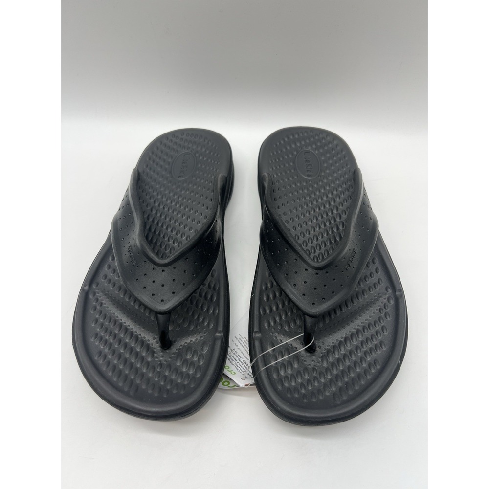 Crocs Inmotion Thong Sandals Mens 8 Black Flip Flop LiteRide Summer Sandal
